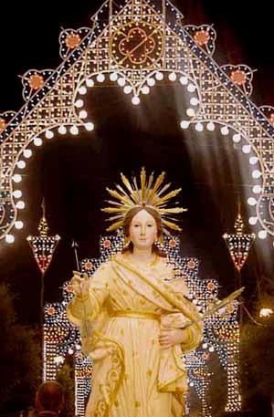 The first statue of St. Philomena